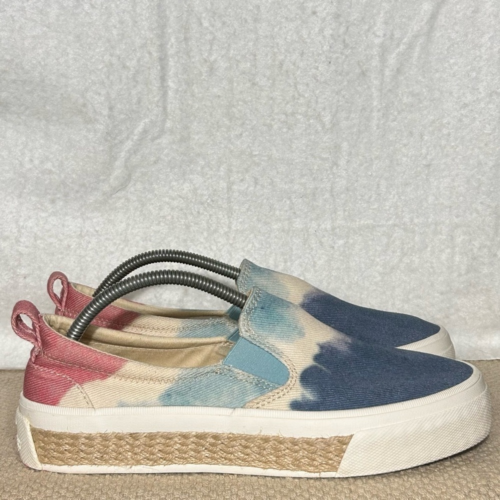 Sperry Womens Crest Twin Gore Tie Dye Casual Canvas SlipOn Sneakers Shoes SZ 8.5